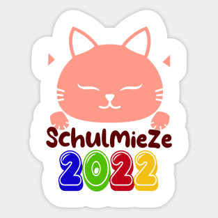 Schulbeginn Katze Schulkatze 2022 T shirt Sticker